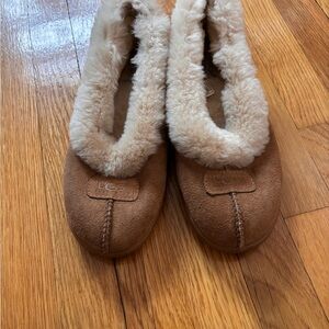 UGG Tan Shearling Slip-Ons